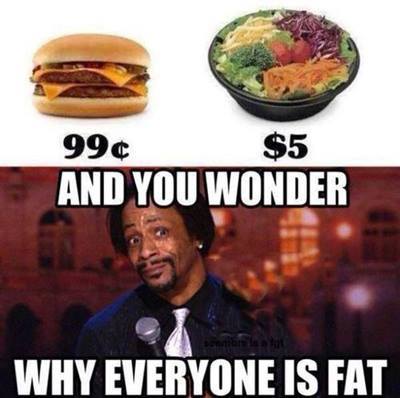 Joke: and you wonder why everyone is fat