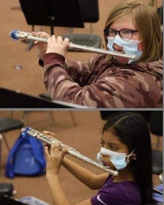 Rúška pri flautovaní