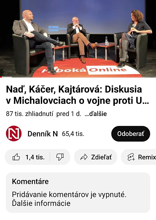Klasická diskusia ala Denník N - komentáre vypnuté