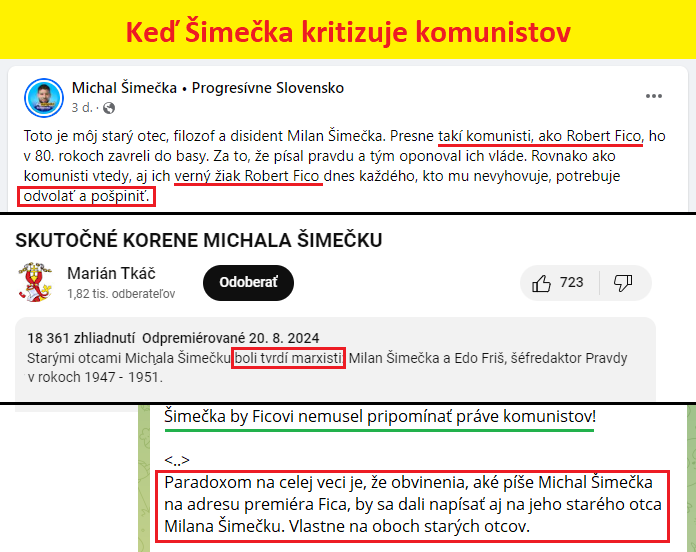 Infografika: Šimečkova pokrytecká kritika
