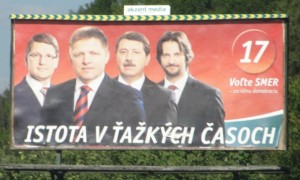 Billboard SMER-u: kampaň "Istota v ťažkých časoch"