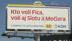 Billboard KDH - kto volí Fica (9.7.2010)