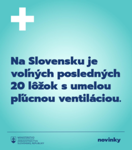 Na slovensku je voľných len 20 lôžok s ventiláciou
